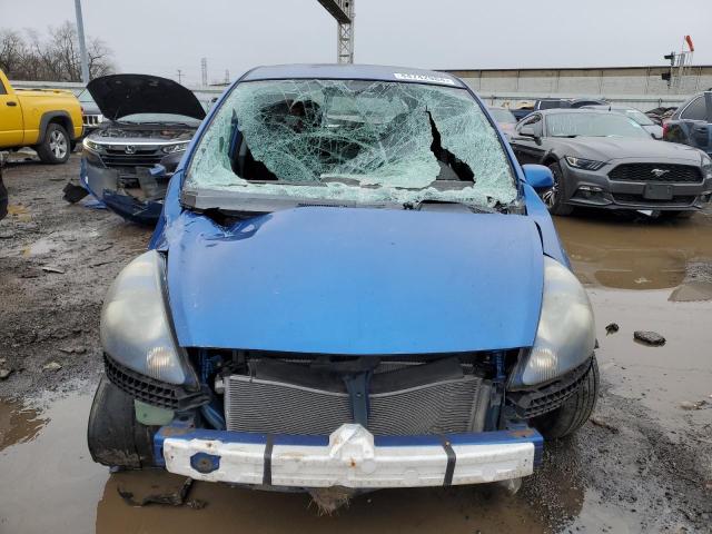 JHMGD38627S047749 - 2007 HONDA FIT S BLUE photo 5