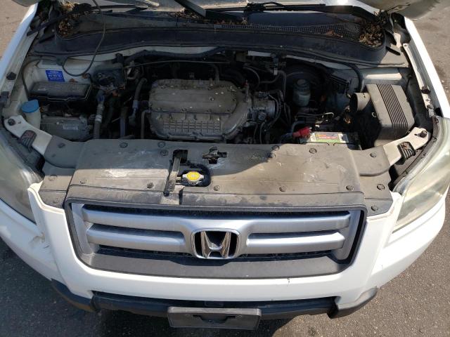 2HKYF18106H513443 - 2006 HONDA PILOT LX WHITE photo 12