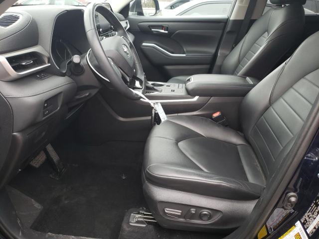 5TDGZRAH8MS519572 - 2021 TOYOTA HIGHLANDER XLE BLUE photo 7