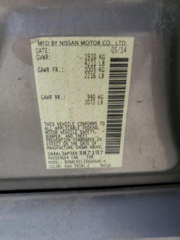 1N4AL3AP3EN387197 - 2014 NISSAN ALTIMA 2.5 TAN photo 12