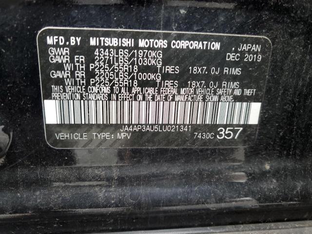 JA4AP3AU5LU021341 - 2020 MITSUBISHI OUTLANDER ES BLACK photo 13