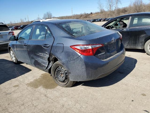 5YFBURHE2GP424880 - 2016 TOYOTA COROLLA L BLUE photo 2