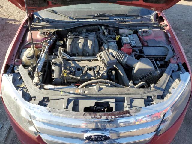 3FAHP0JG8AR350266 - 2010 FORD FUSION SEL RED photo 11