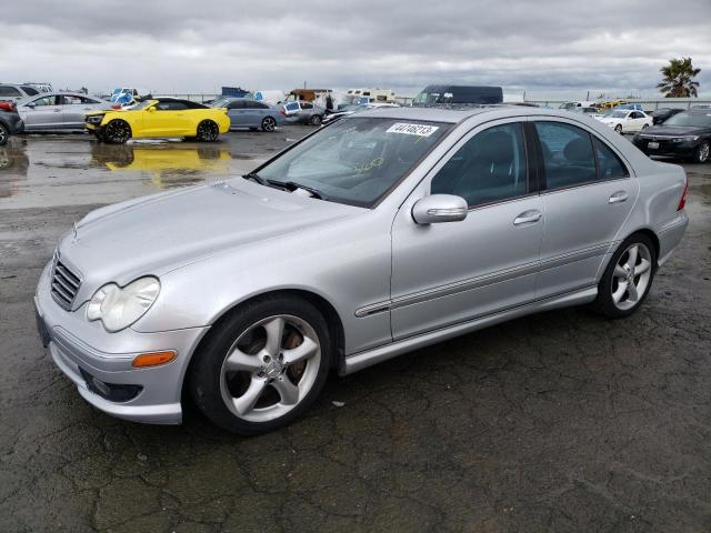 WDBRF40J55F665792 - 2005 MERCEDES-BENZ C 230K SPORT SEDAN SILVER photo 1