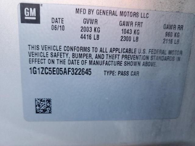 1G1ZC5E05AF322645 - 2010 CHEVROLET MALIBU 1LT 棕色 照片 12