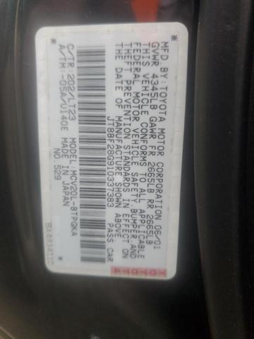 JT8BF28G910337383 - 2001 LEXUS ES 300 BLACK photo 12