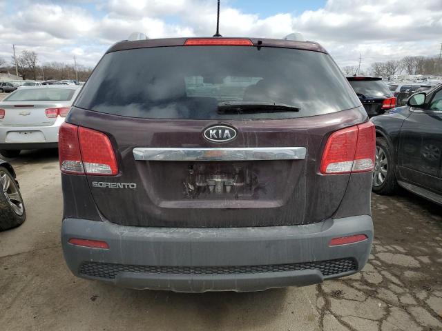 5XYKT4A23BG118323 - 2011 KIA SORENTO BASE BURGUNDY photo 6