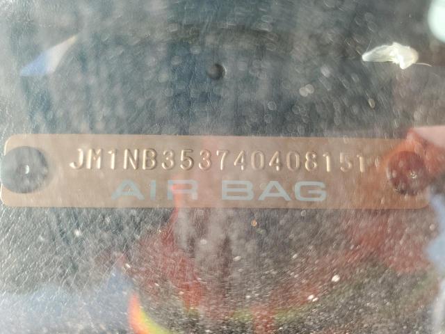 JM1NB353740408151 - 2004 MAZDA MX-5 MIATA BASE BLACK photo 12