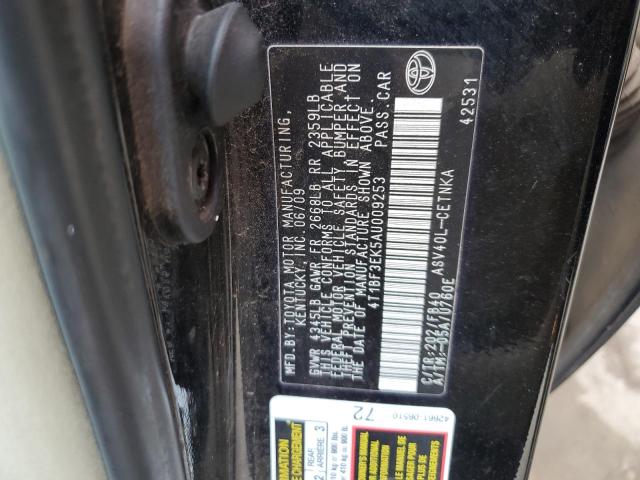 4T1BF3EK5AU009253 - 2010 TOYOTA CAMRY BASE BLACK photo 13