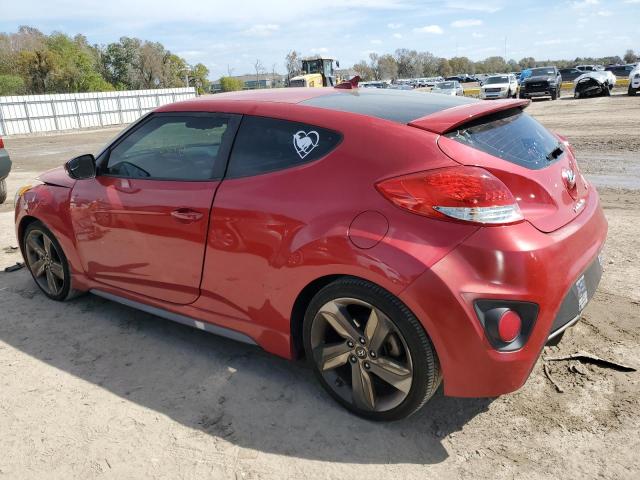 KMHTC6AEXFU221765 - 2015 HYUNDAI VELOSTER TURBO RED photo 2