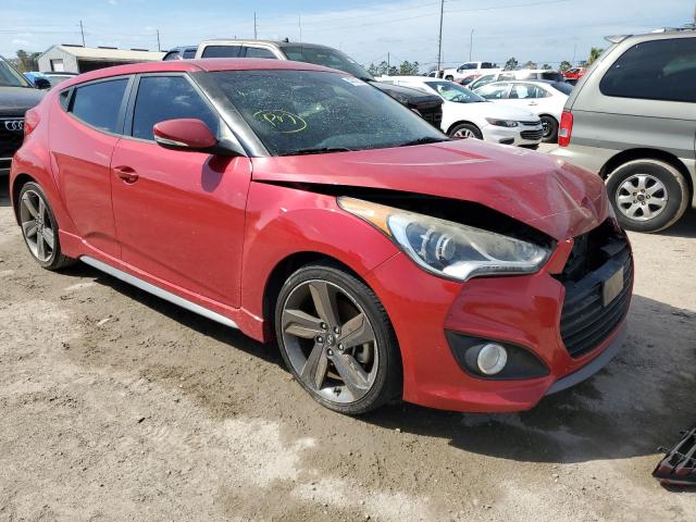 KMHTC6AEXFU221765 - 2015 HYUNDAI VELOSTER TURBO RED photo 4