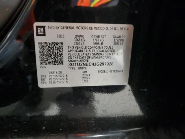 3GTU2NEC4JG297928 - 2018 GMC SIERRA K1500 SLT BLACK photo 13