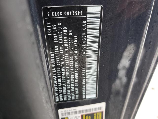 WVWBB7AJ7DW115040 - 2013 VOLKSWAGEN GOLF BLUE photo 13