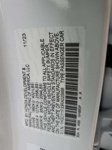 1HGCY1F33RA025688 - 2024 HONDA ACCORD EX WHITE photo 13