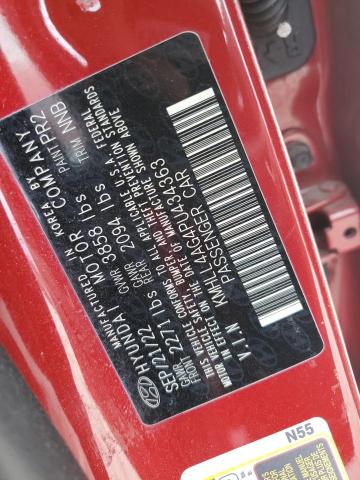 KMHLL4AG4PU434363 - 2023 HYUNDAI ELANTRA SE RED photo 12