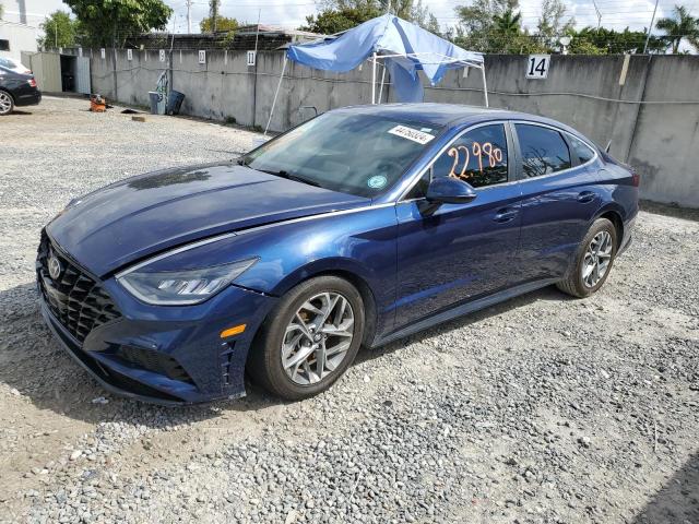 5NPEL4JA2MH065940 - 2021 HYUNDAI SONATA SEL BLUE photo 1