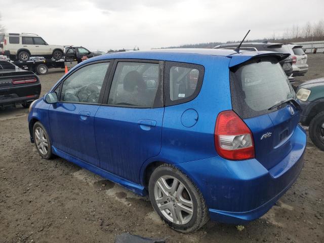 JHMGD38697S043567 - 2007 HONDA FIT S BLUE photo 2