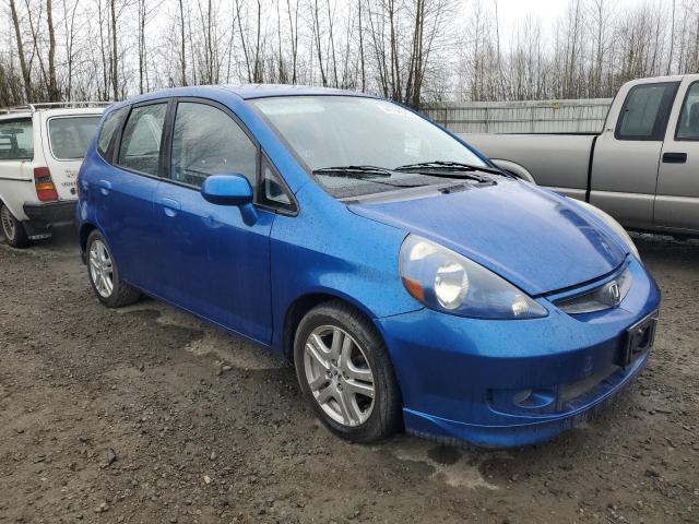 JHMGD38697S043567 - 2007 HONDA FIT S BLUE photo 4