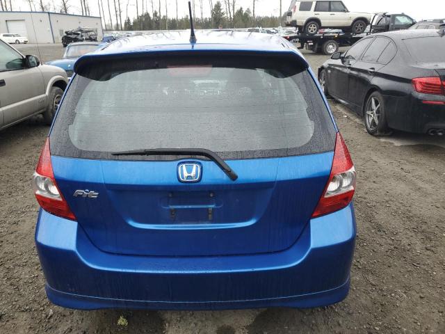 JHMGD38697S043567 - 2007 HONDA FIT S BLUE photo 6