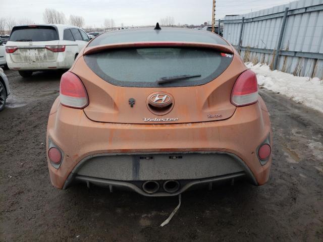 KMHTC6AE9DU115014 - 2013 HYUNDAI VELOSTER TURBO ORANGE photo 6