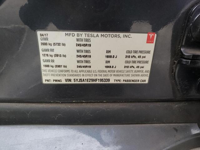 5YJSA1E29HF195339 - 2017 TESLA MODEL S Boz foto 13