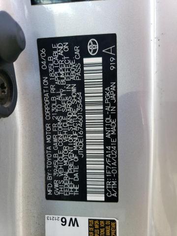 JTKDE167460135464 - 2006 TOYOTA SCION TC 银色 照片 12