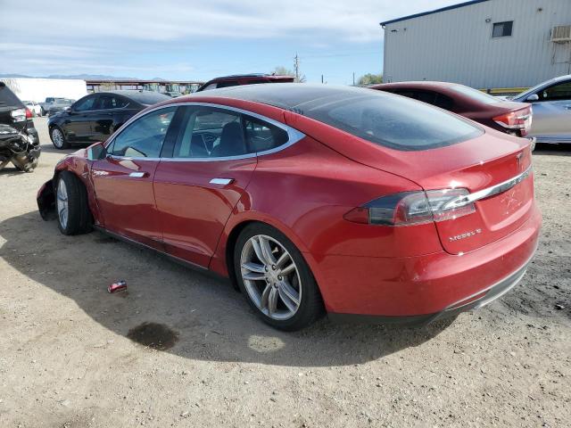 5YJSA1E21FF102987 - 2015 TESLA MODEL S Կարմիր լուսանկար 2