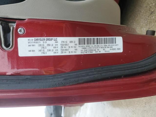 2C4RC1CG3ER421446 - 2014 CHRYSLER TOWN & COU TOURING L MAROON photo 13