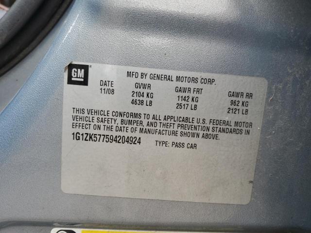 1G1ZK577594204924 - 2009 CHEVROLET MALIBU LTZ Mavi foto 12