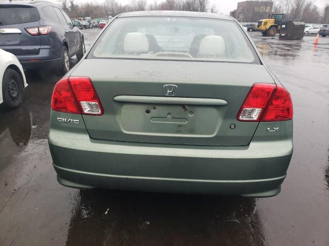 2HGES16524H514296 - 2004 HONDA CIVIC LX GREEN photo 6