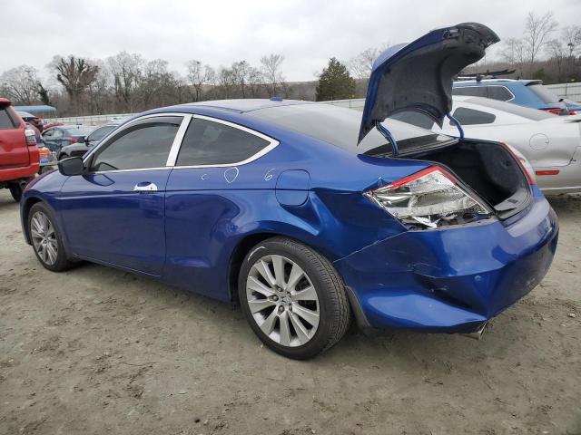 1HGCS22859A003930 - 2009 HONDA ACCORD EXL BLUE photo 2