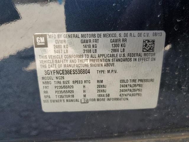 3GYFNCE38ES536804 - 2014 CADILLAC SRX PERFORMANCE COLLECTION Көк фото 13