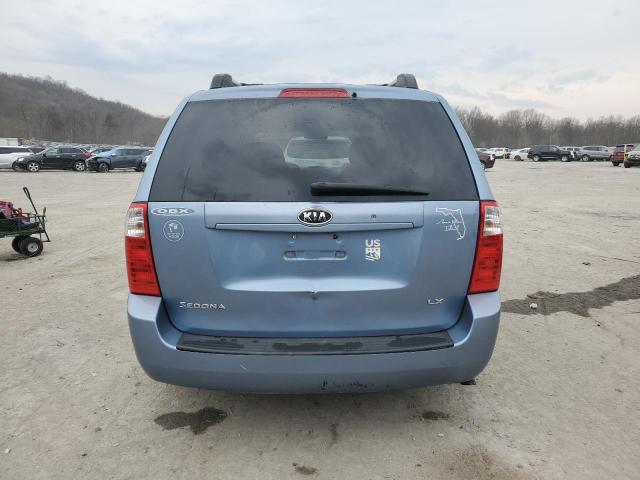 KNDMB233376104695 - 2007 KIA SEDONA EX BLUE photo 6