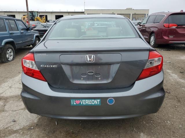 2HGFB2F5XCH302965 - 2012 HONDA CIVIC LX GRAY photo 6