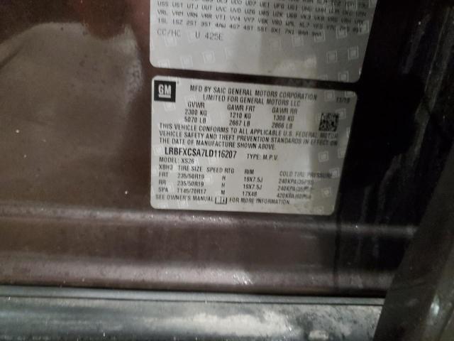 LRBFXCSA7LD116207 - 2020 BUICK ENVISION ESSENCE Բորդո լուսանկար 14