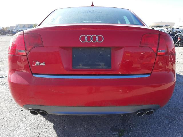 WAUGL78E26A049960 - 2006 AUDI S4 QUATTRO RED photo 6