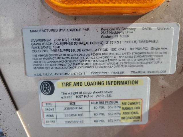4YDF3402384710313 - 2008 KEYSTONE MONTANA 白色 照片 10