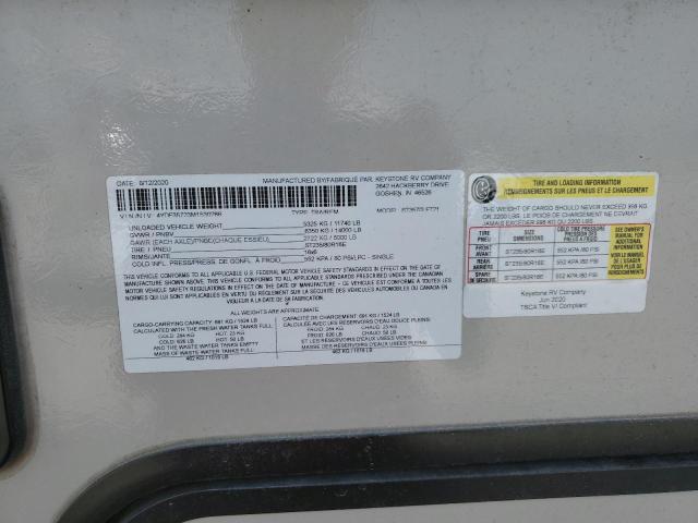 4YDF35723M1530286 - 2021 KEYSTONE SPRINTER BEIGE photo 10