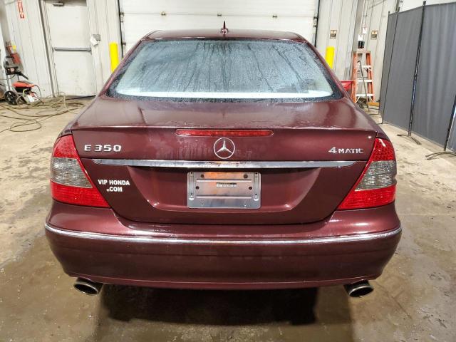 WDBUF87X68B189608 - 2008 MERCEDES-BENZ E 350 4MATIC BURGUNDY photo 6