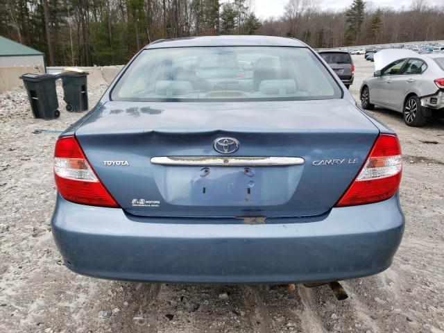 4T1BE32K33U686618 - 2003 TOYOTA CAMRY LE BLUE photo 6