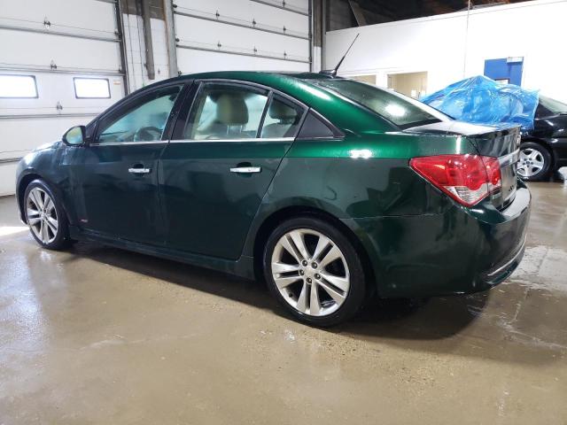 1G1PG5SB2E7234461 - 2014 CHEVROLET CRUZE LTZ GREEN photo 2