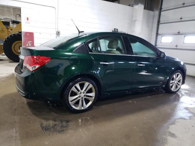 1G1PG5SB2E7234461 - 2014 CHEVROLET CRUZE LTZ GREEN photo 3