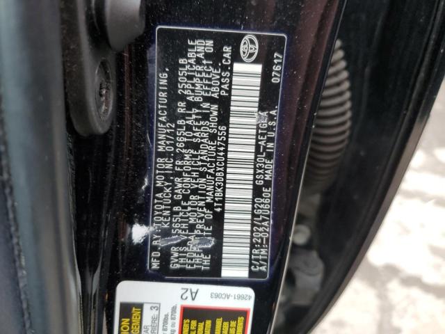 4T1BK3DBXCU447556 - 2012 TOYOTA AVALON BASE 黑色 照片 13