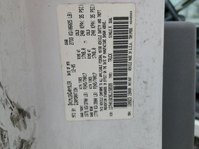 1D7HA16K96J158599 - 2006 DODGE RAM 1500 ST WHITE photo 12