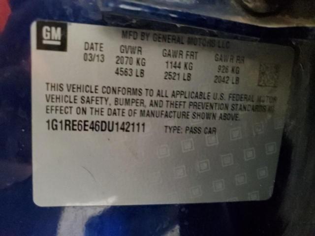 1G1RE6E46DU142111 - 2013 CHEVROLET VOLT BLUE photo 12