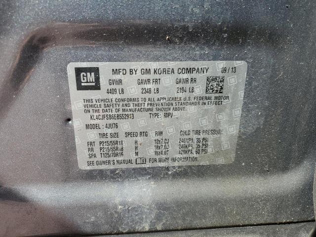 KL4CJFSB6EB552913 - 2014 BUICK ENCORE CONVENIENCE GRAY photo 12