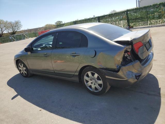 2HGFA16508H345294 - 2008 HONDA CIVIC LX GRAY photo 2