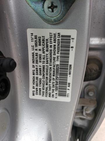 19XFB4F25FE000029 - 2015 HONDA CIVIC HYBRID SILVER photo 13