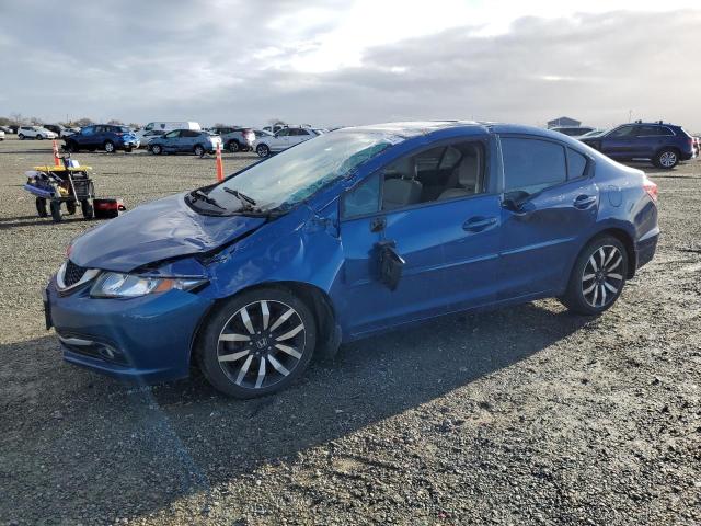 19XFB2F91FE211245 - 2015 HONDA CIVIC EXL BLUE photo 1