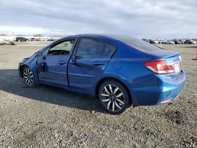 19XFB2F91FE211245 - 2015 HONDA CIVIC EXL BLUE photo 2